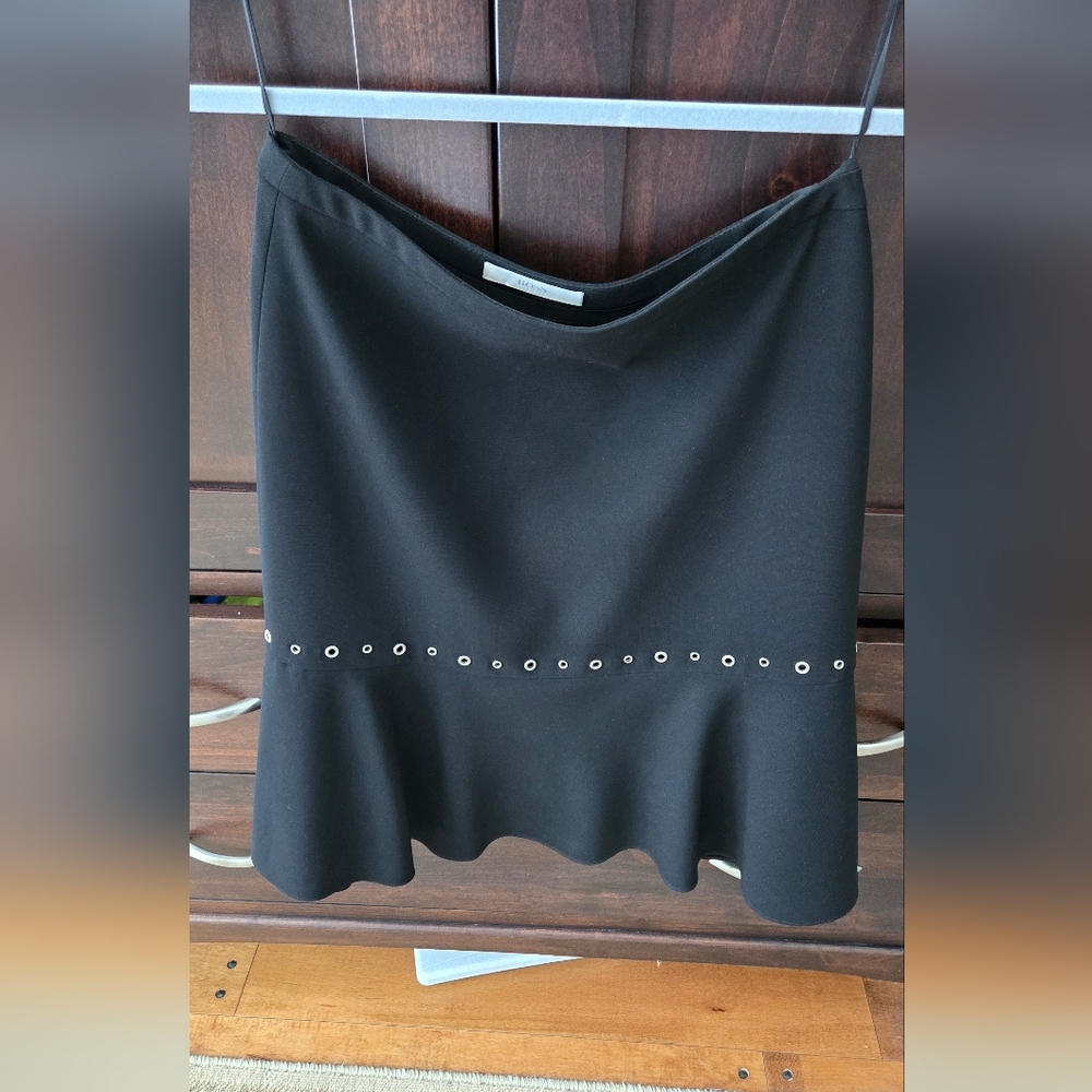 Boss Black Skirt with grommet eyelet detail